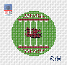 South Carolina Football Field Round Canvas