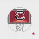 South Carolina Basketball Net Needlepoint Canvas-1