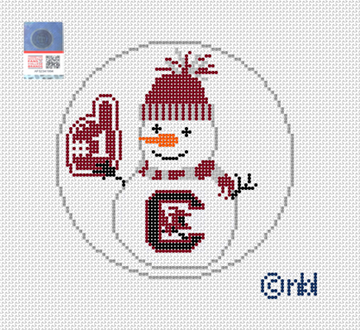 South Carolina Snowman 4 inch round