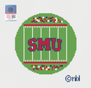 Southern Methodist University Football Field Round Canvas-1