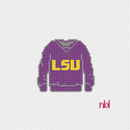 LSU Sweatshirt Needlepoint Canvas- Purple-1