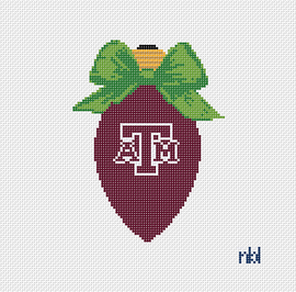 TAMU Christmas Bow Light Bulb