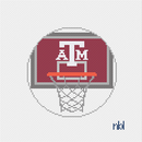 Texas A and M Basketball Net Needlepoint Canvas-1