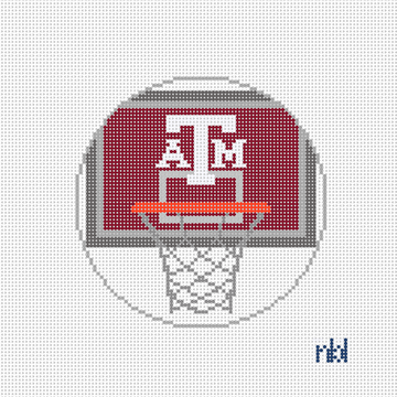 Texas A and M Basketball Net Needlepoint Canvas