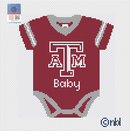 Texas A and M Baby Onesie Needlepoint Canvas-1