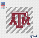 Texas A and M Stripe Needlepoint Canvas-1