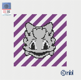 TCU Stripe Needlepoint Canvas