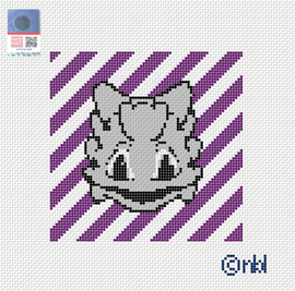 TCU Stripe Needlepoint Canvas