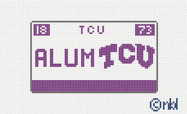 TCU License Plate- Alumni