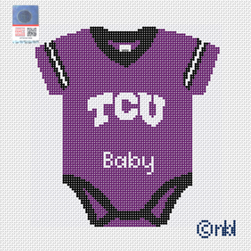 TCU Baby Onesie Needlepoint Canvas