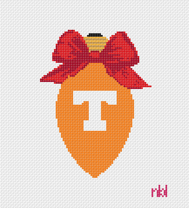 Tennessee Christmas Bow Light Bulb Red