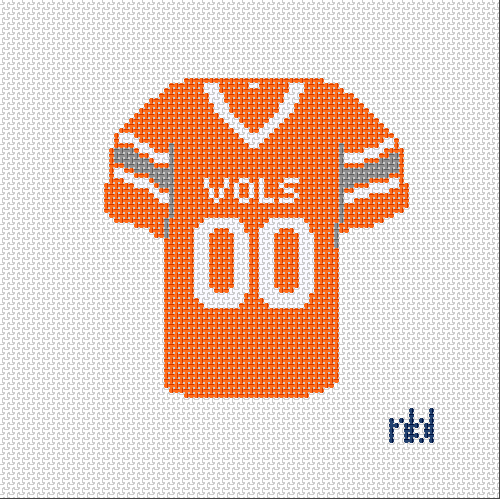 Tennessee Football Jersey Needlepoint Canvas