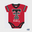 Texas Tech Baby Onesie Needlepoint Canvas-1