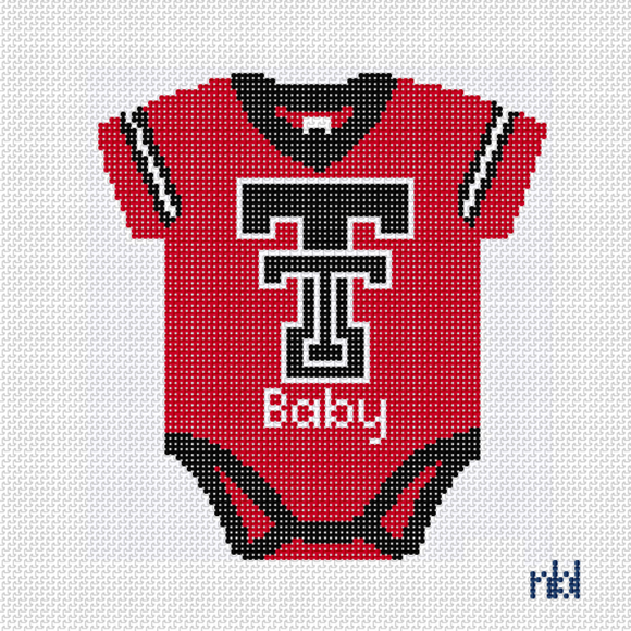Texas Tech Baby Onesie Needlepoint Canvas
