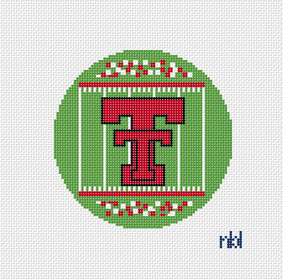 Texas Tech Football Field Round Canvas