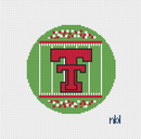 Texas Tech Football Field Round Canvas-1