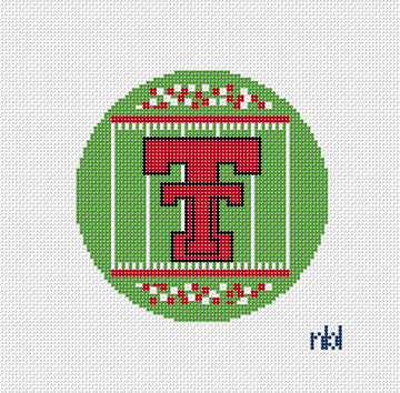 Texas Tech Football Field Round Canvas