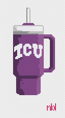 Texas Christian University Tumbler - Needlepoint by Laura