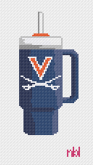 Virginia Tumbler - Needlepoint by Laura