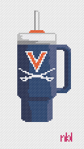 Virginia Tumbler - Needlepoint by Laura