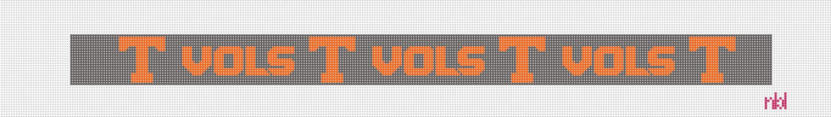 Tennessee Vols and Power T Belt Canvas - Needlepoint by Laura