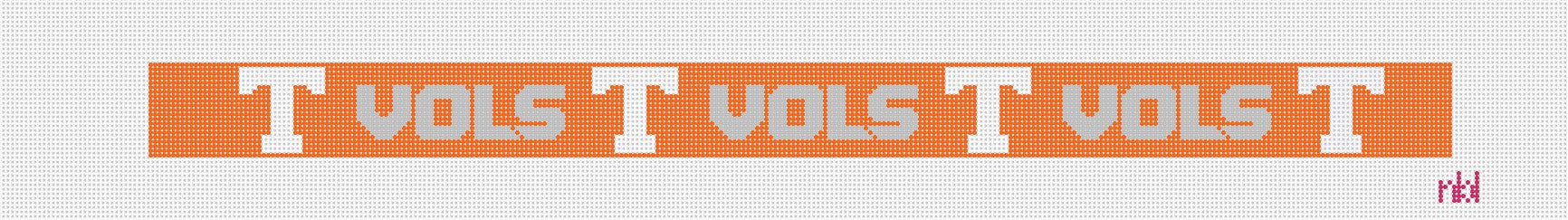 Tennessee Vols and Power T Belt Canvas - Needlepoint by Laura