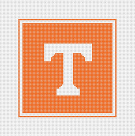 Tennessee 4 inch square - Needlepoint by Laura