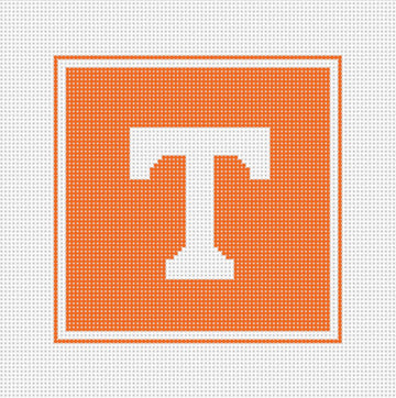 Tennessee 4 inch square - Needlepoint by Laura