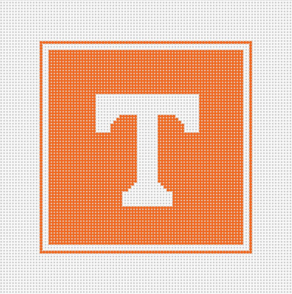 Tennessee 4 inch square - Needlepoint by Laura