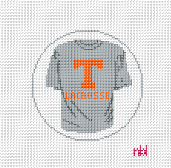 Tennessee T Shirt Needlepoint Canvas Personalizable - Needlepoint by Laura