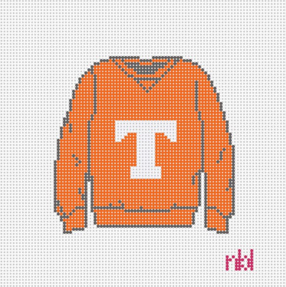 Tennessee Sweatshirt Needlepoint Canvas - Needlepoint by Laura
