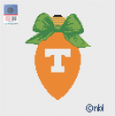 Tennessee Christmas Bow Light Bulb Green-1