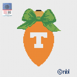 Tennessee Christmas Bow Light Bulb Green