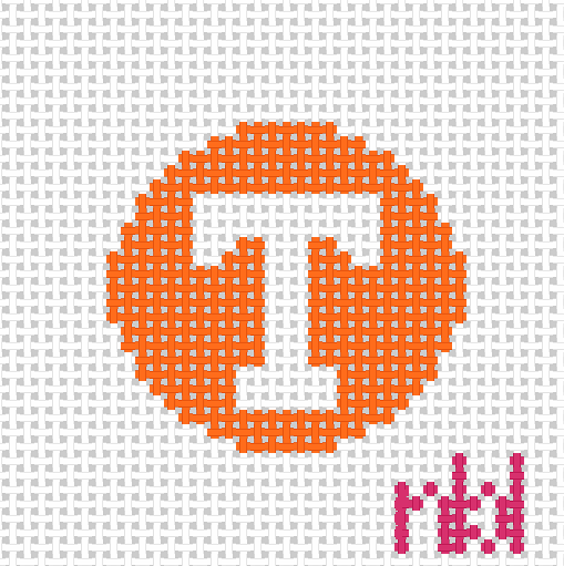 Tennessee Air Tag Circle Canvas - Needlepoint by Laura