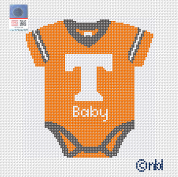 Tennessee Baby Onesie Needlepoint Canvas