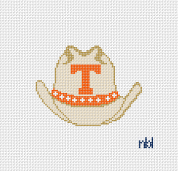 Tennessee Cowboy Hat Needlepoint Canvas
