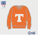 Tennessee Sweatshirt Needlepoint Canvas Orange-1