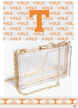 Tennessee Purse Insert And Strap - Needlepoint by Laura