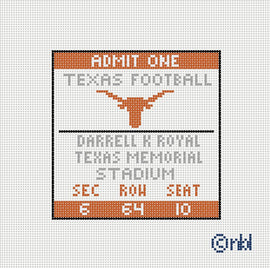Texas Football Ticket 4x4