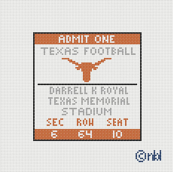 Texas Football Ticket 4x4