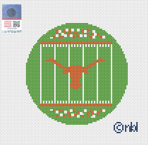 Texas Football Field Round Canvas