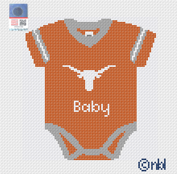 Texas Baby Onesie Needlepoint Canvas