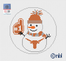 Texas Snowman 4 inch round-1