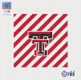 Texas Tech Stripe Needlepoint Canvas