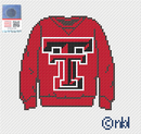 Texas Tech Sweatshirt Needlepoint Canvas-1