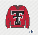 Texas Tech Sweatshirt Needlepoint Canvas-1
