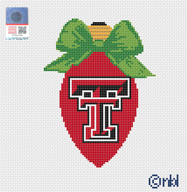 Texas Tech Christmas Bow Light Bulb