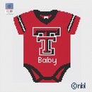 Texas Tech Baby Onesie Needlepoint Canvas-1