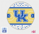 UK Basketball Court Needlepoint Round Canvas