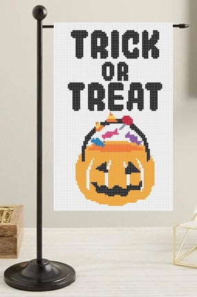 Trick or Treat Mini Flag Kit - Needlepoint by Laura